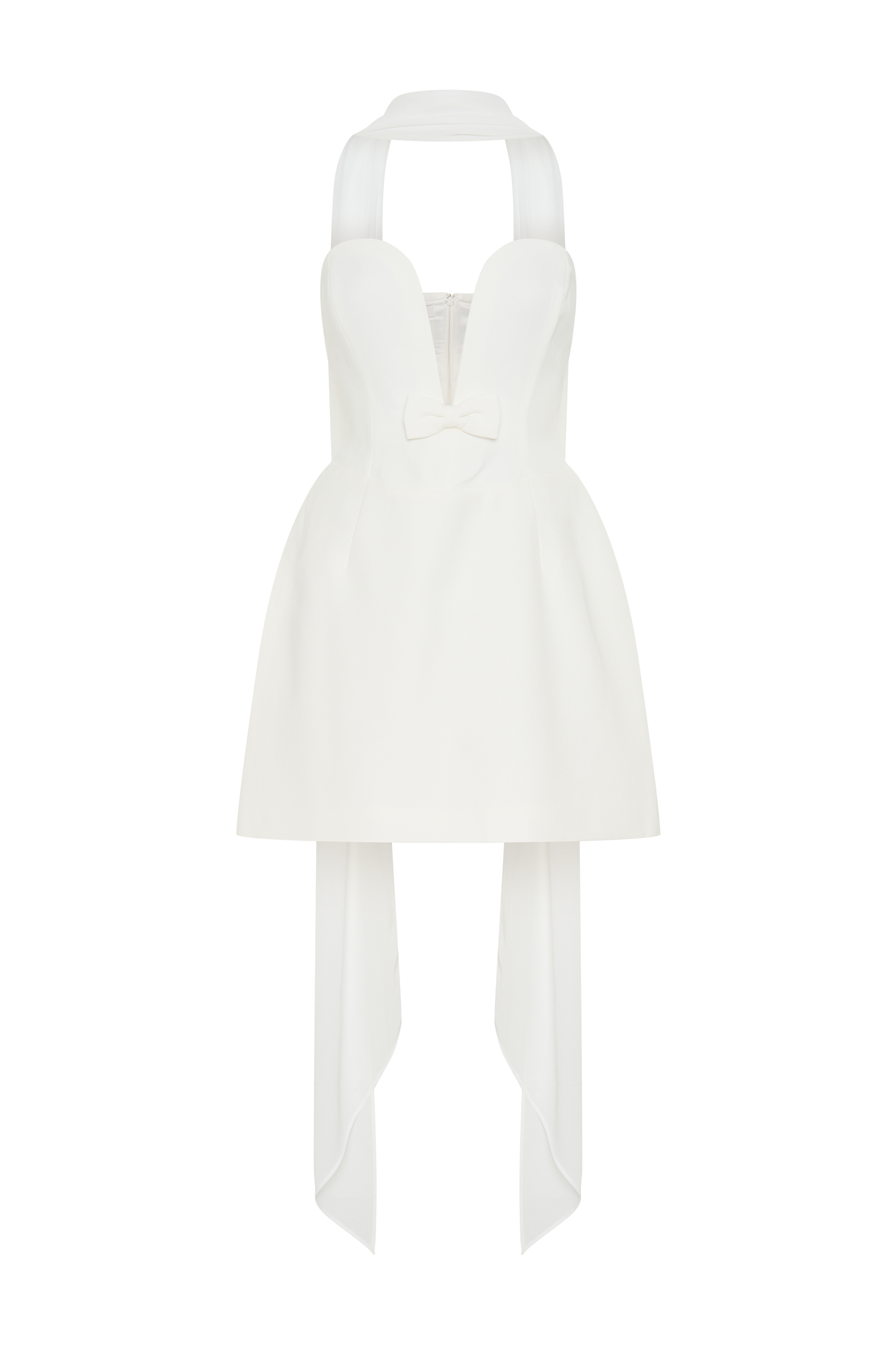Ivory Strapless Suiting Mini Dress