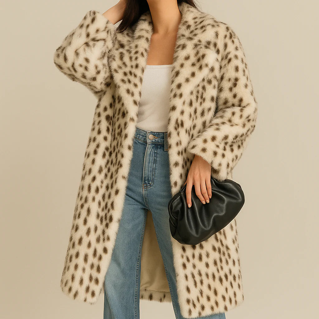 Luxe Snow Leopard Coat