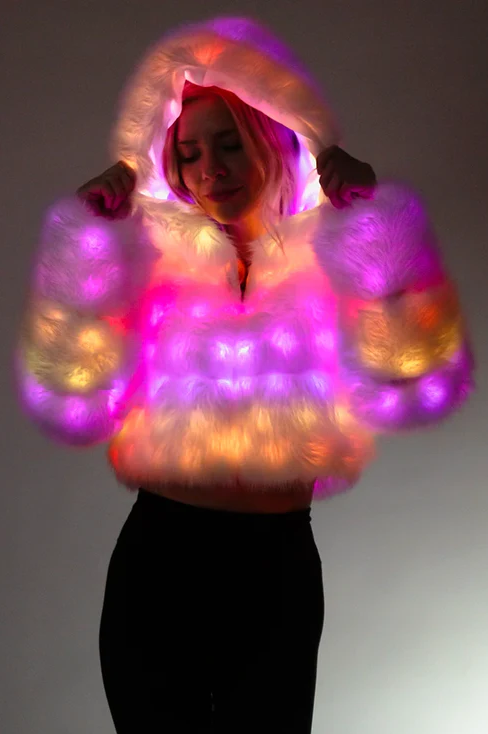 Light Up the Party: Frost White LED Coat