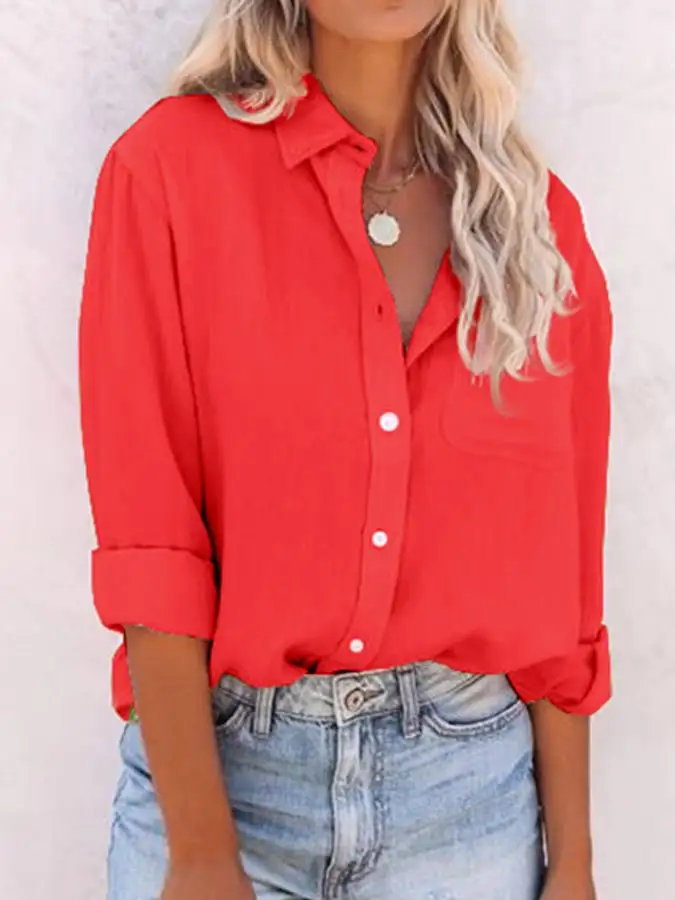 Spring Shirt Women's Fashion Casual Shirt