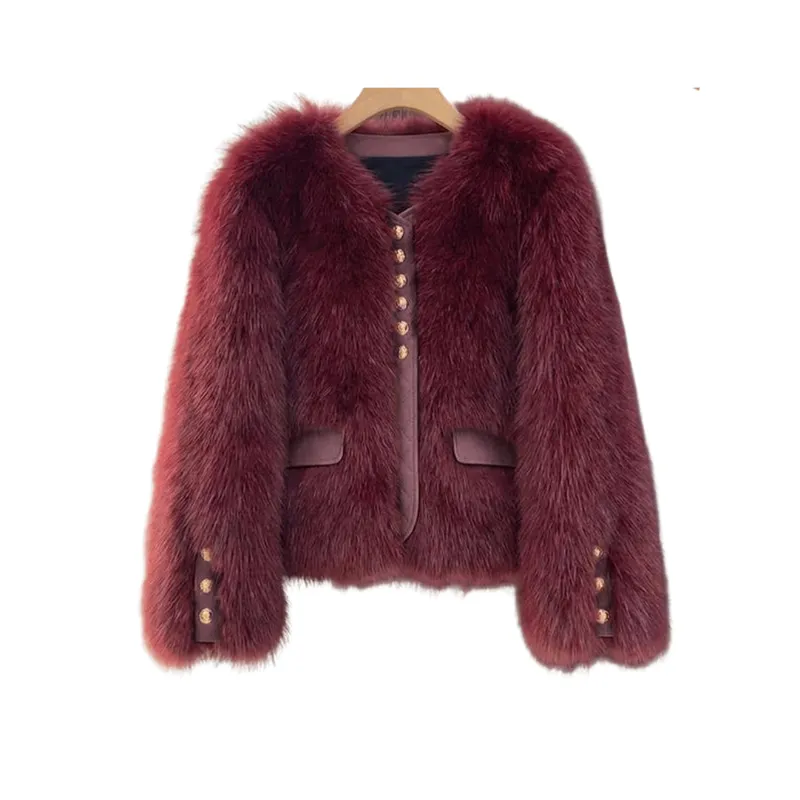 Women's Faux Fox Fur Coat