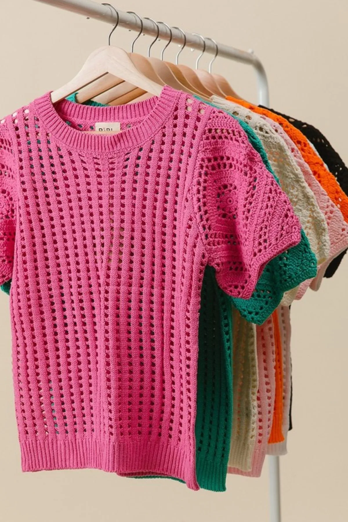 Crochet Lace Top With Puff Sleeves