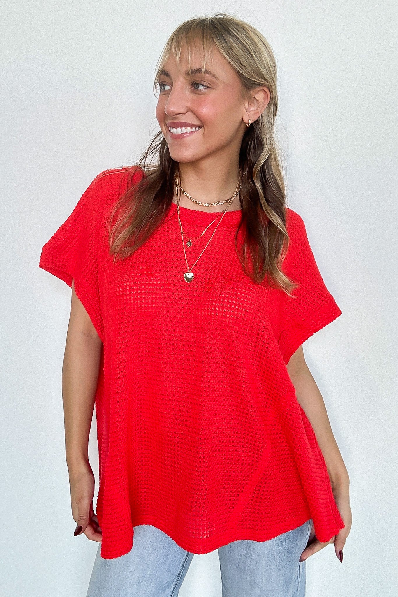 Free Flow Raw Edge Knit Top