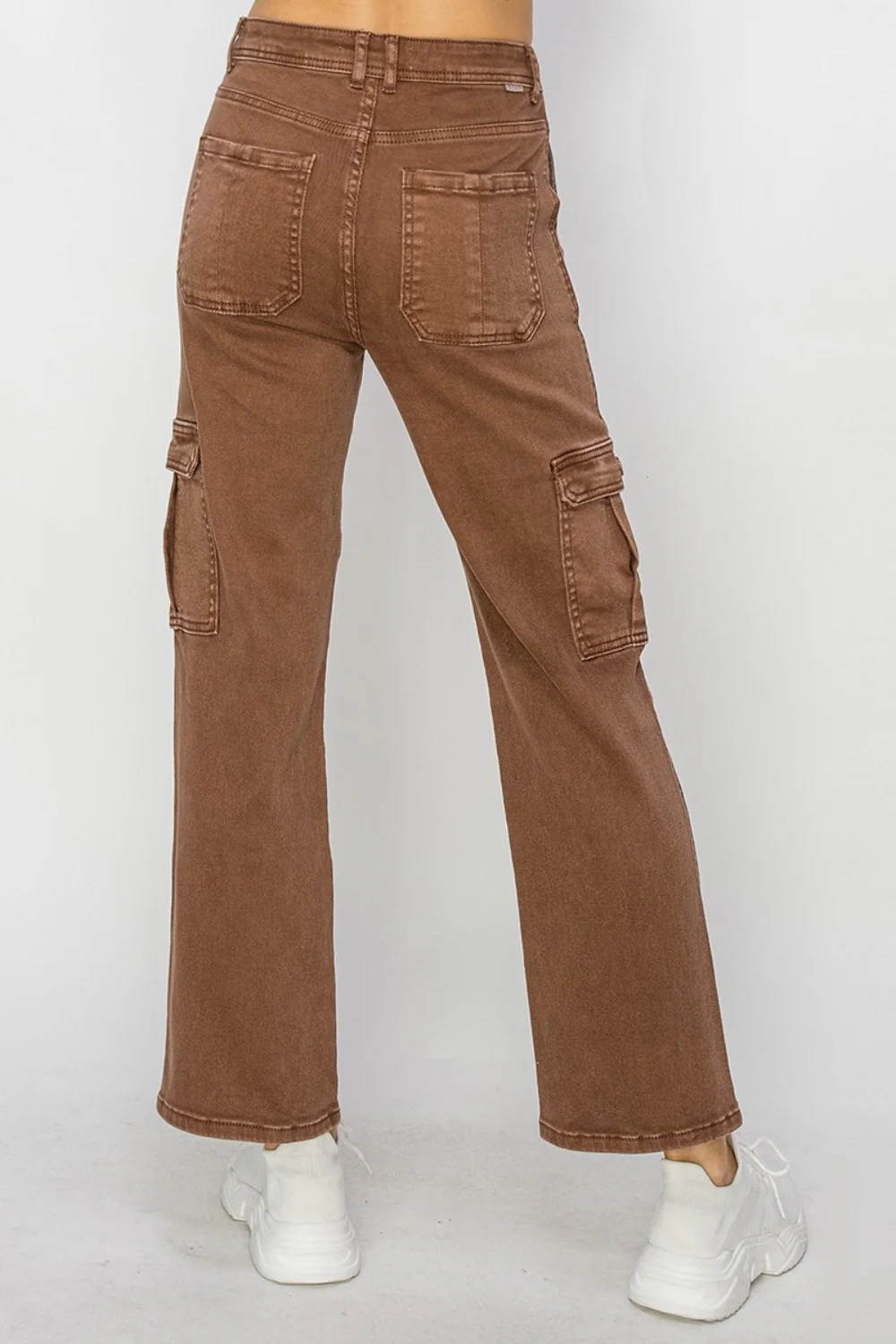 Full Size High Rise Cargo Jeans