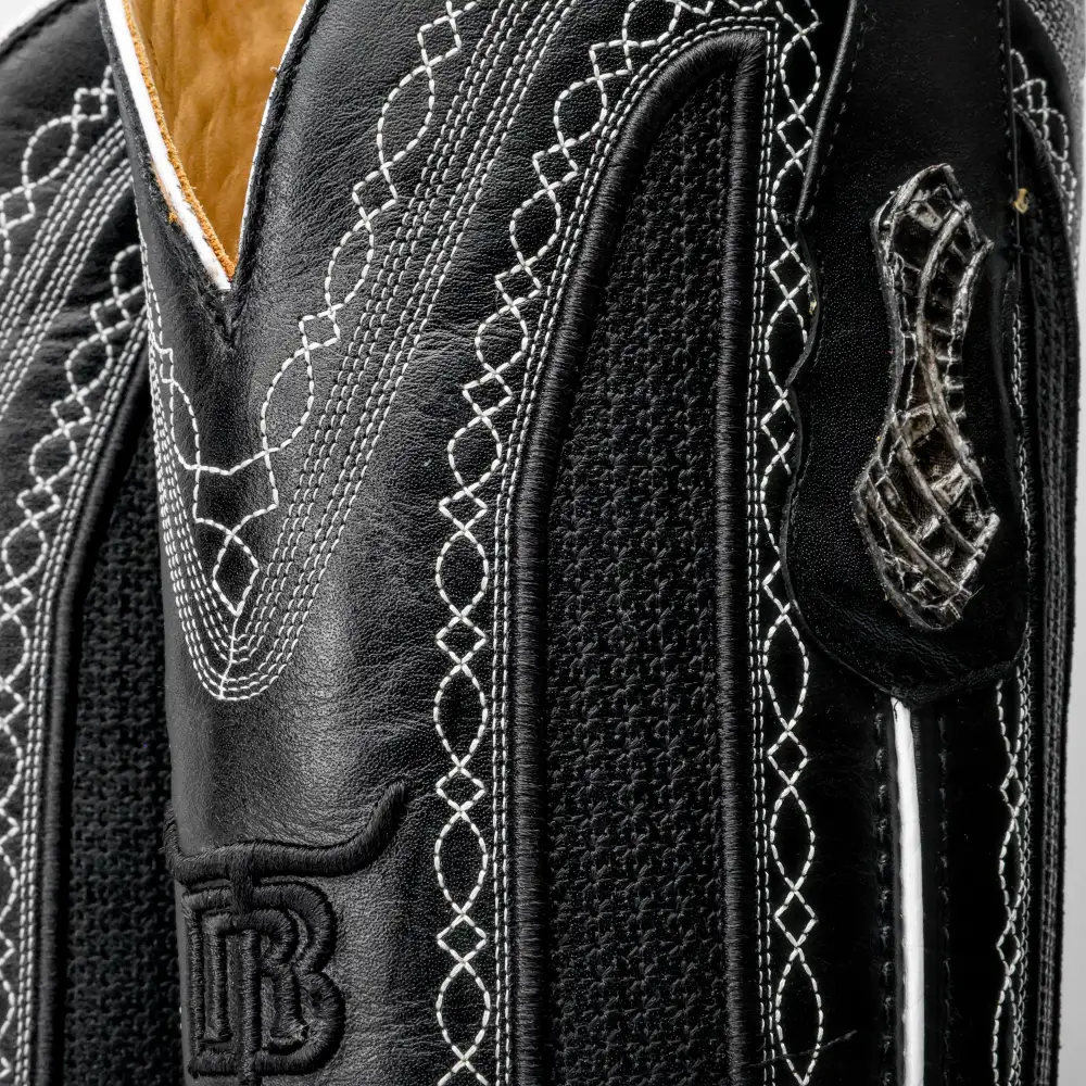 Ace Of Spades White/Black - Square Toe