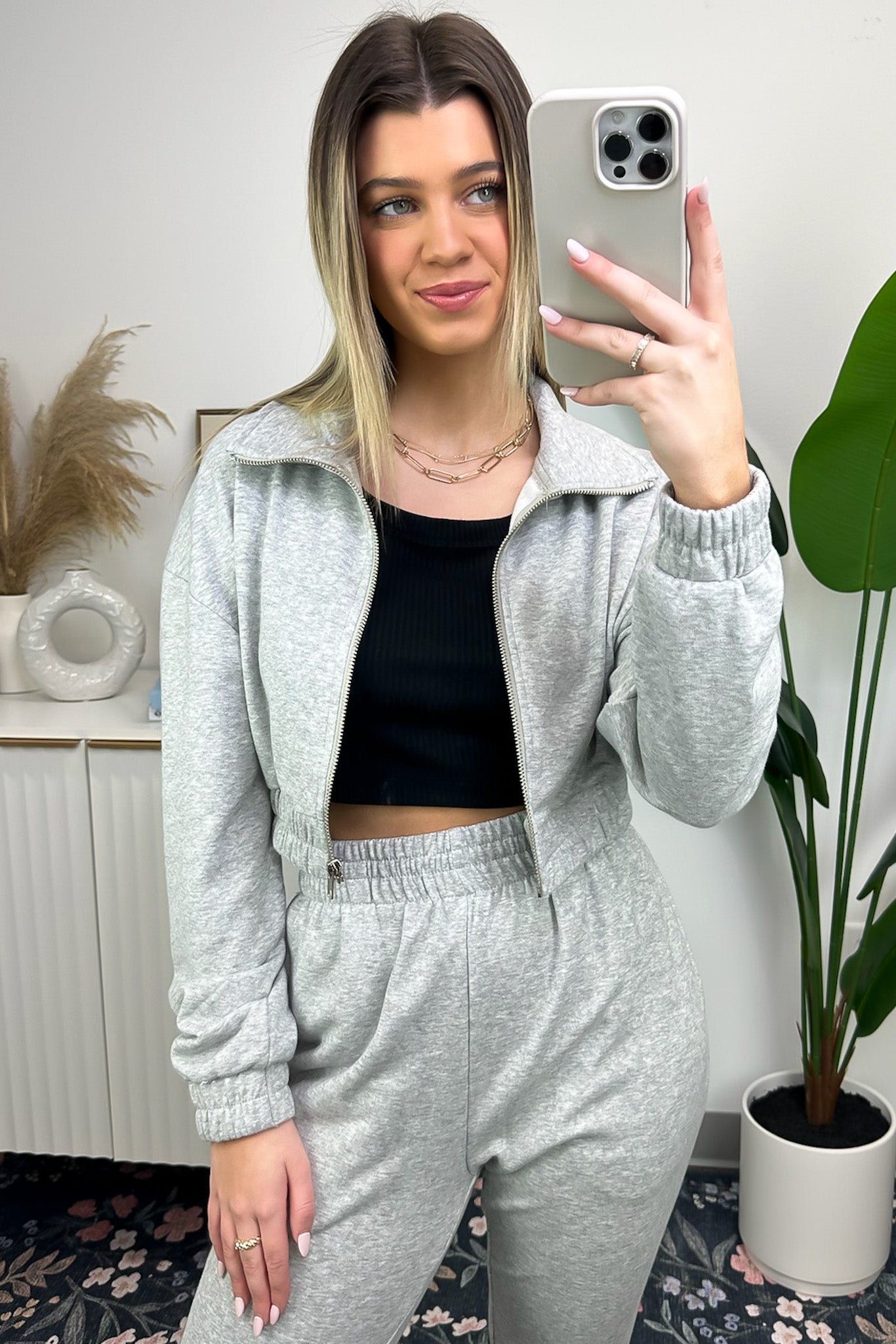 French Terry Zip Up Jacket