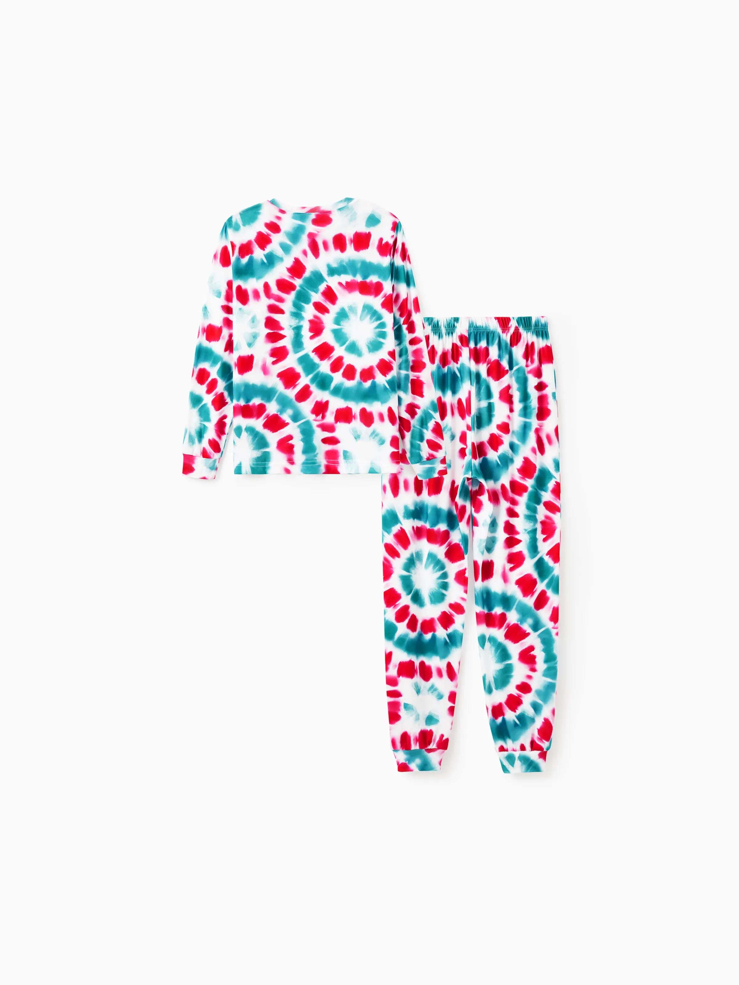 Christmas Snowman Print Family Matching Colorful Pajamas Sets with Christmas Socks Multi-color