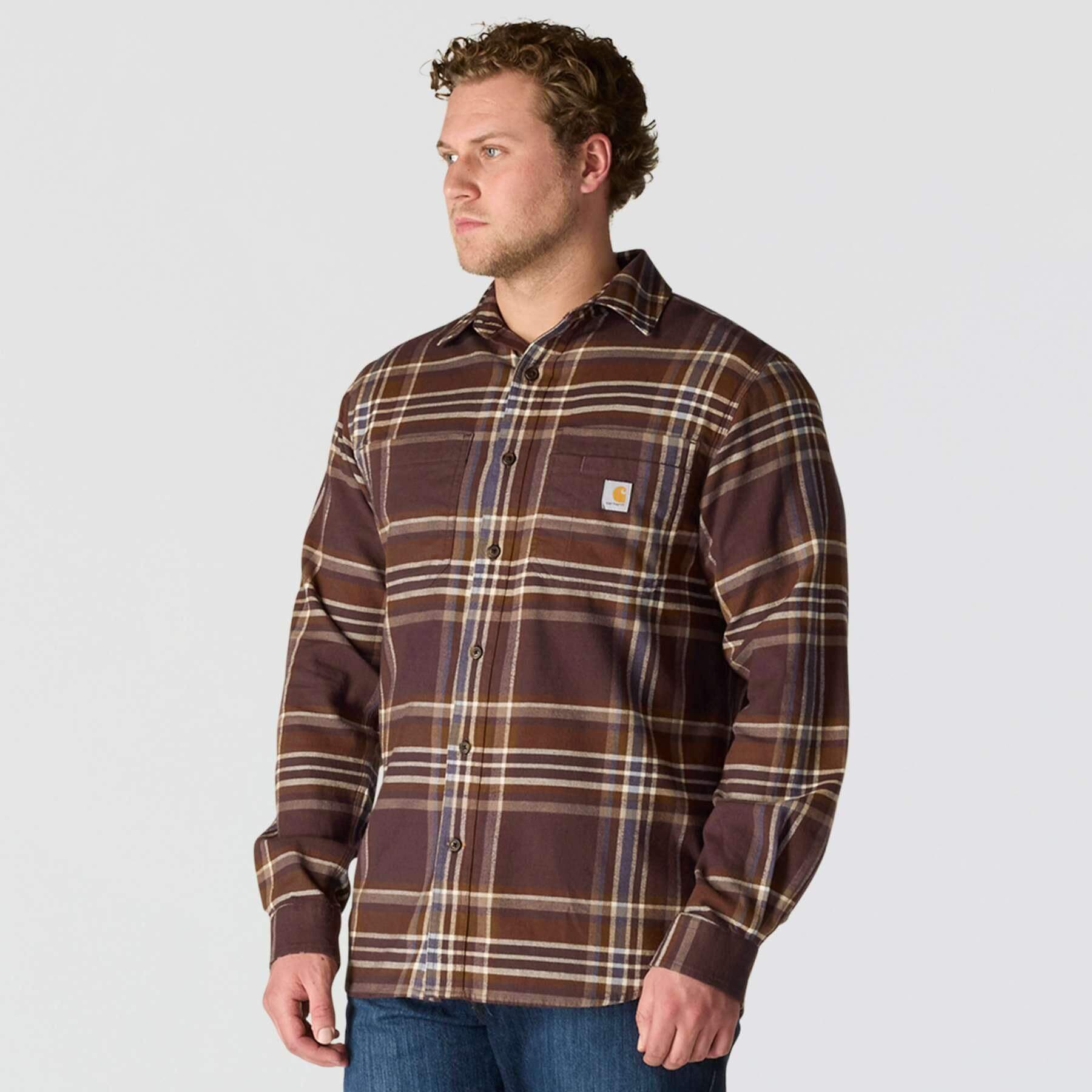 CHT Rugged Flex Relaxed Fit Midweight Flannel Long-Sleeve Plaid Shirt 107010