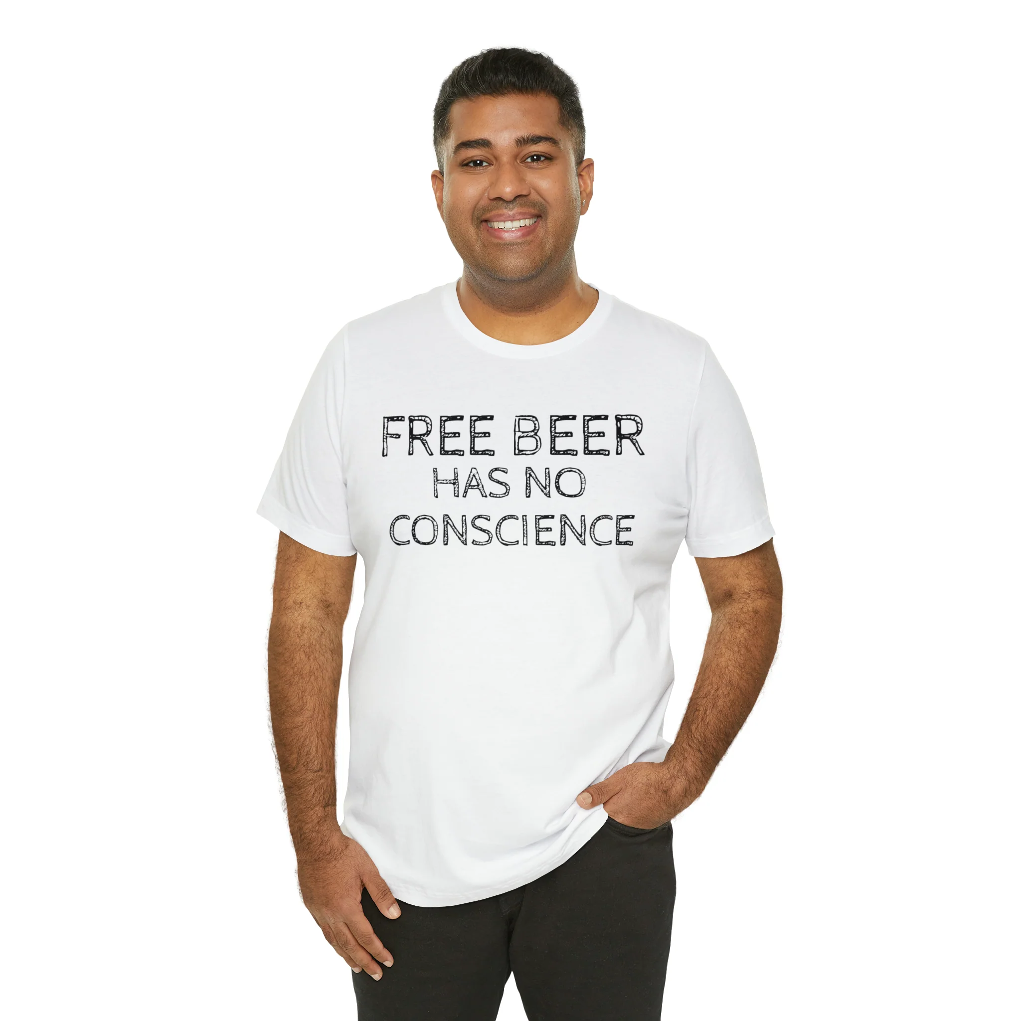 Free Beer Unisex Jersey Short Sleeve Tee