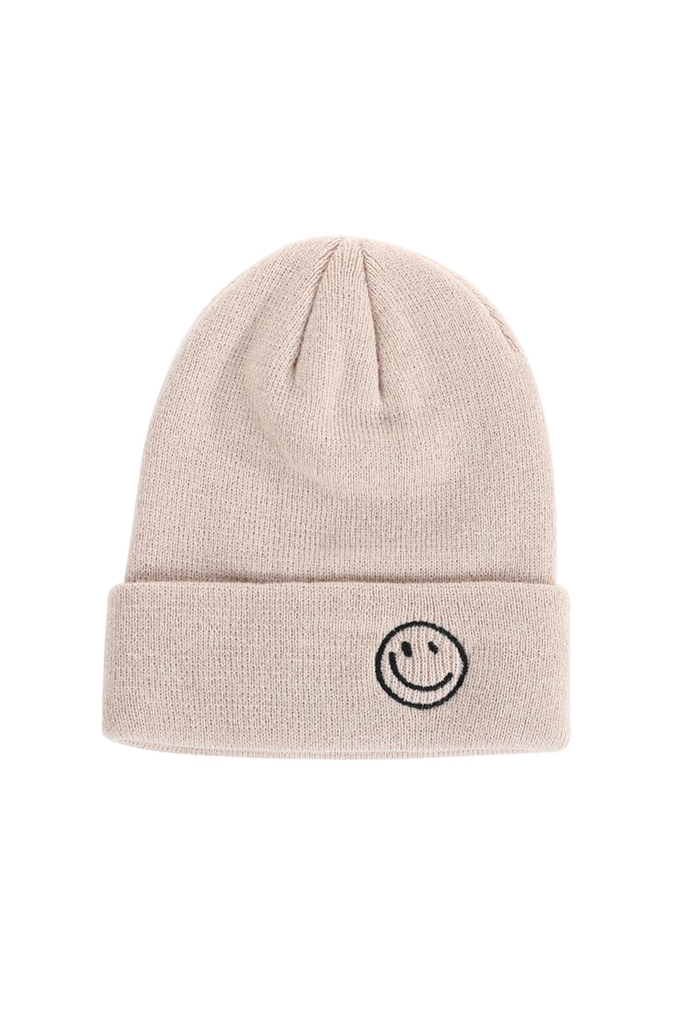 White Smiley Face Eaveless Beanie Hats