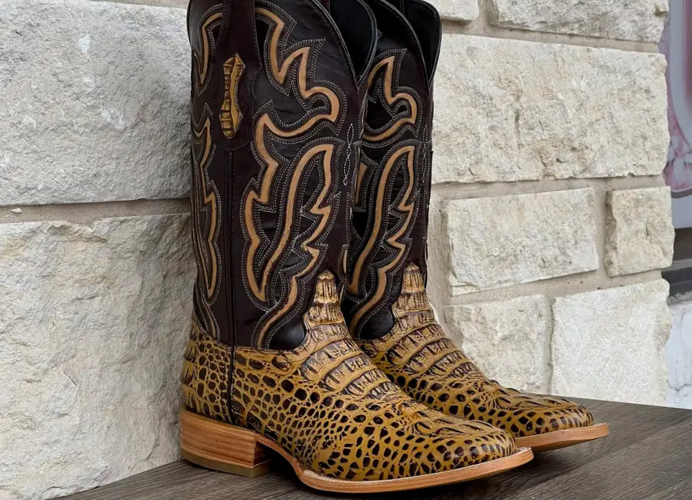 Men’s Honey Crocodile Horn-Back With Brown Shaft