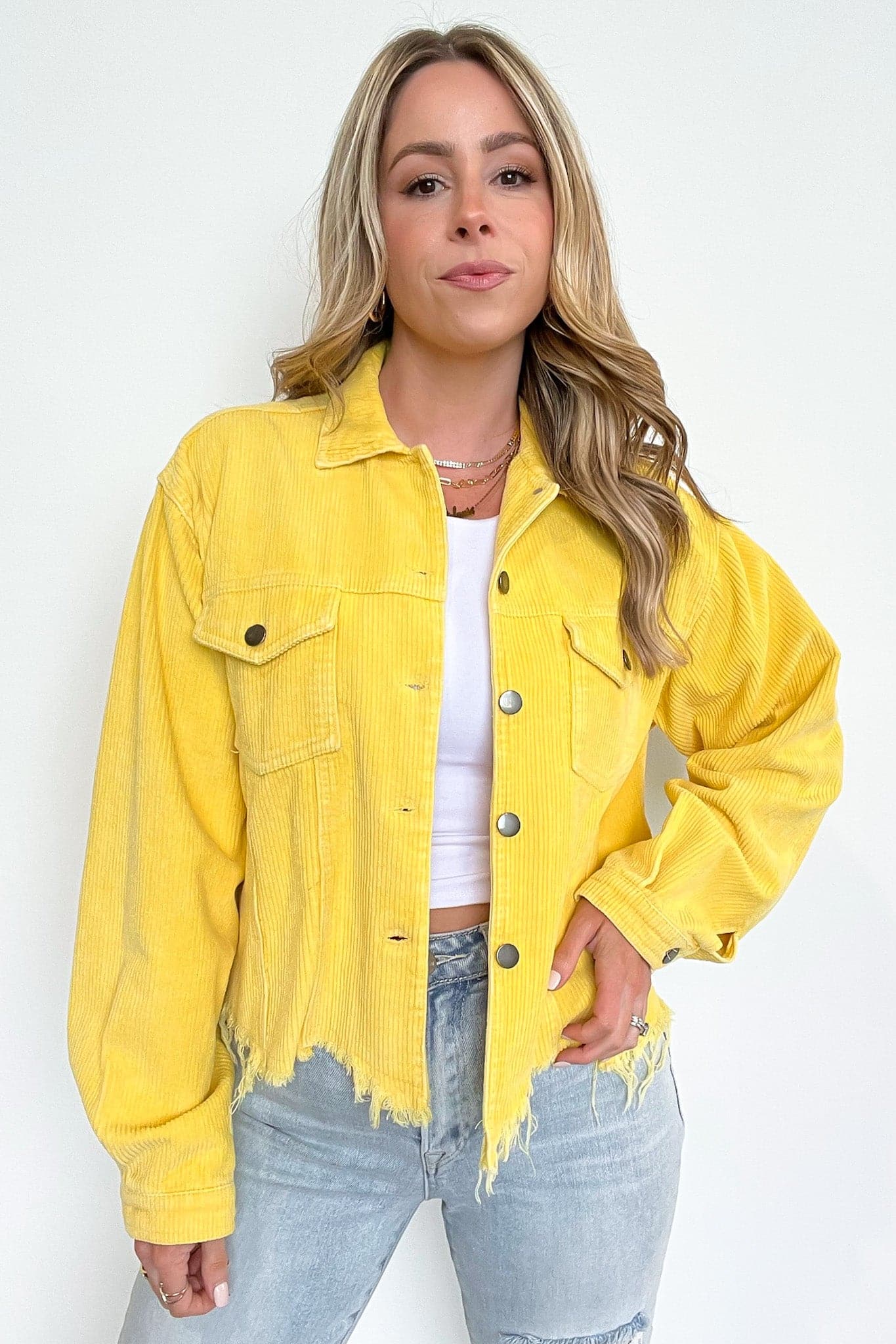 Mainstream Raw Edge Corduroy Jacket