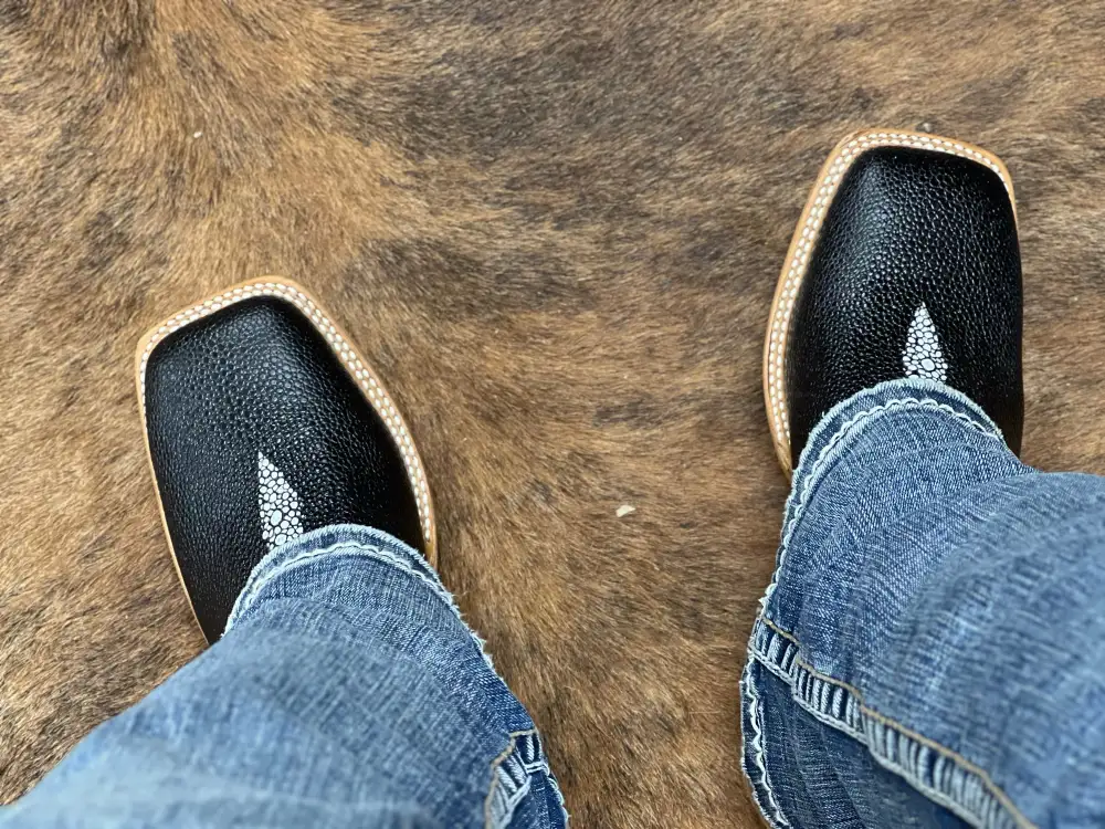 Men’s Stingray Leather Boots With Black Shaft