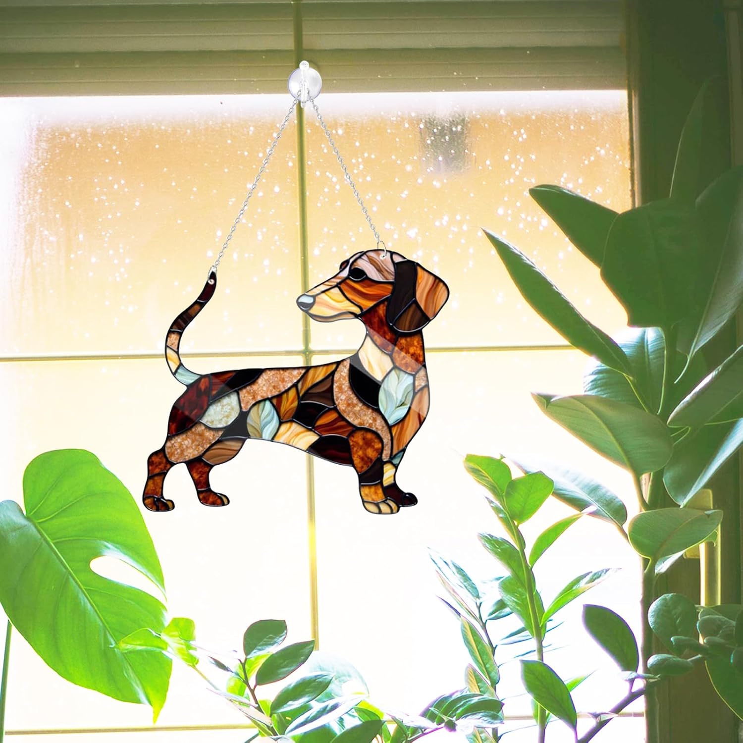 Dachshund Dog Window Hanging Suncatcher