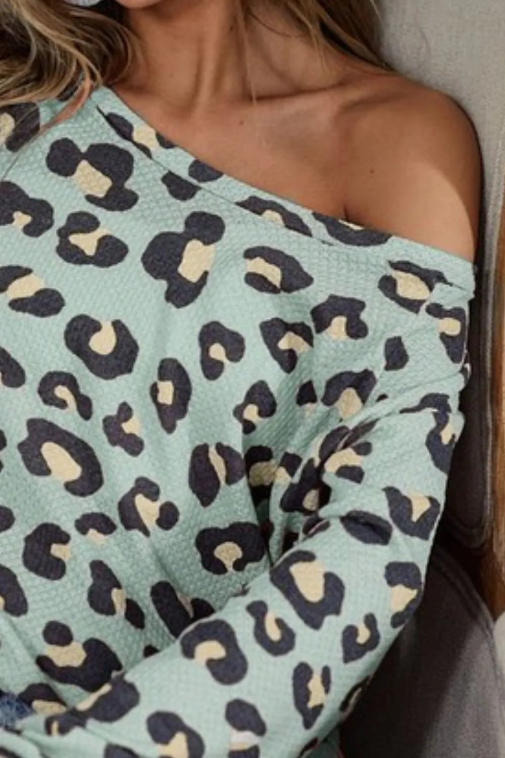 Leopard Hacci Knit Top