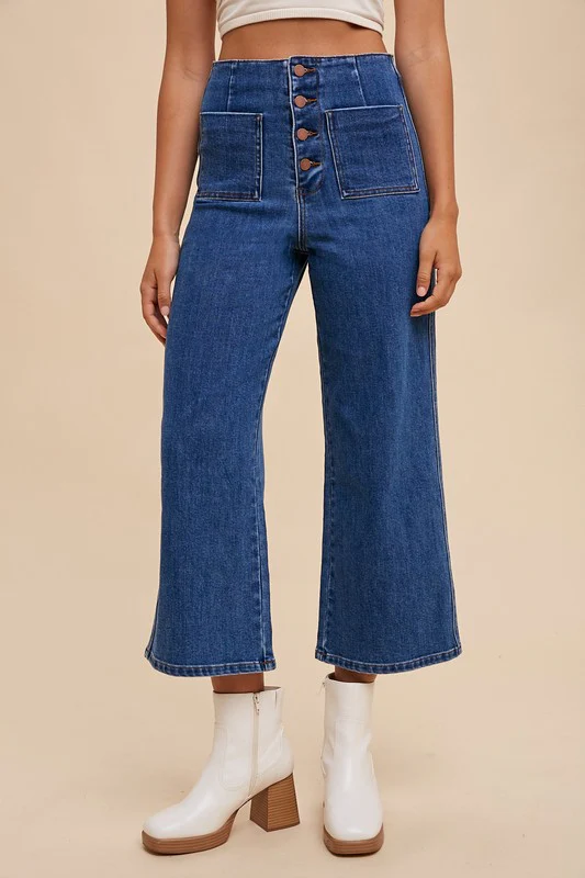 Wear Button Fly High Waist Jeans