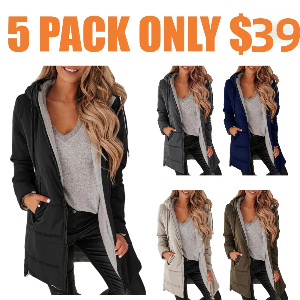 Womens Warm Puffer Down Jacket Hooded