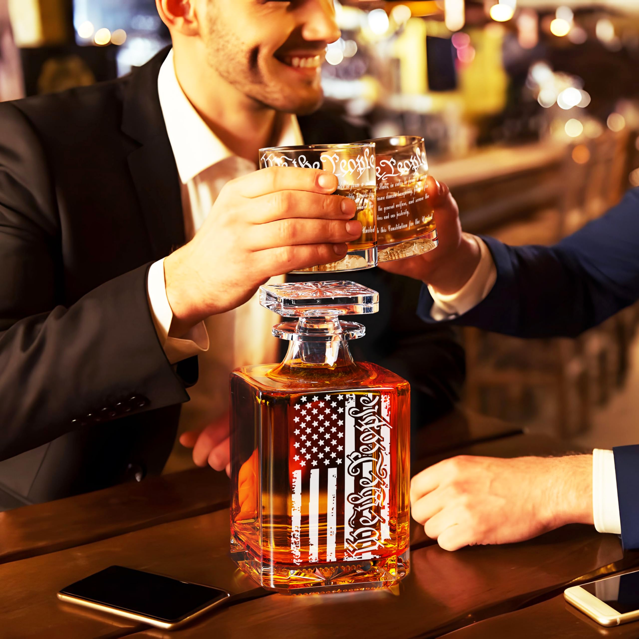 26oz American Flag Decanter