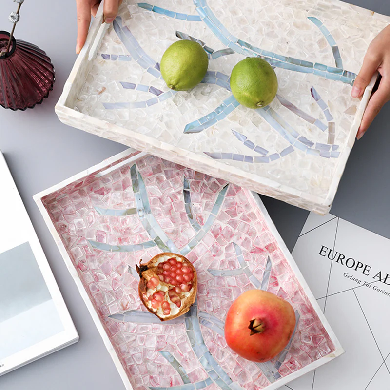 Wooden Rectangular Tea Tray