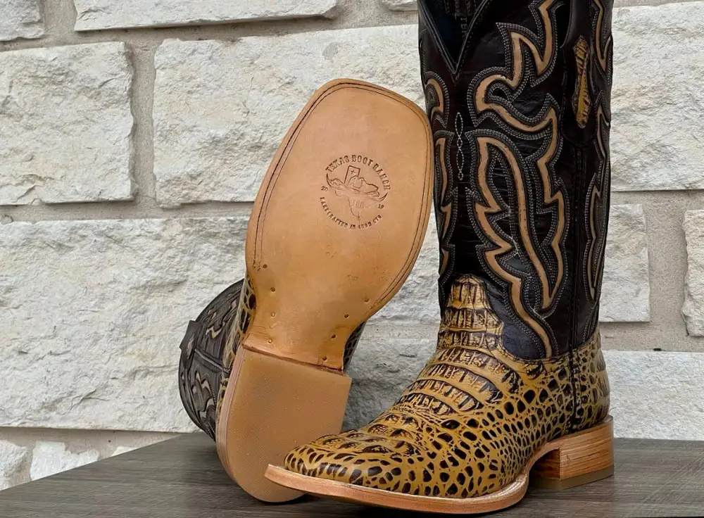 Men’s Honey Crocodile Horn-Back With Brown Shaft