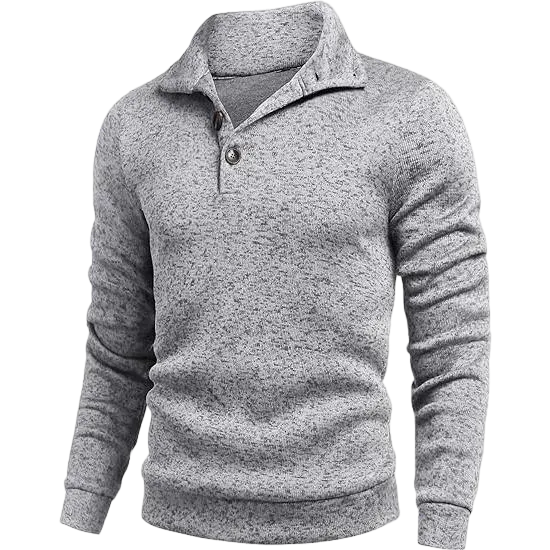 Men's Fitted Long Sleeve Turtleneck Pullover Sweater