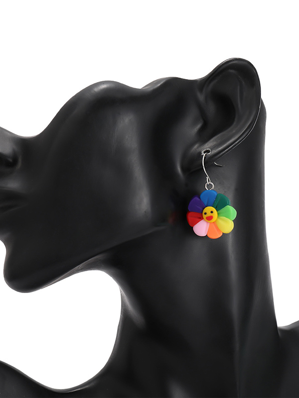 Fashion Colorful Smiley Acrylic Earrings