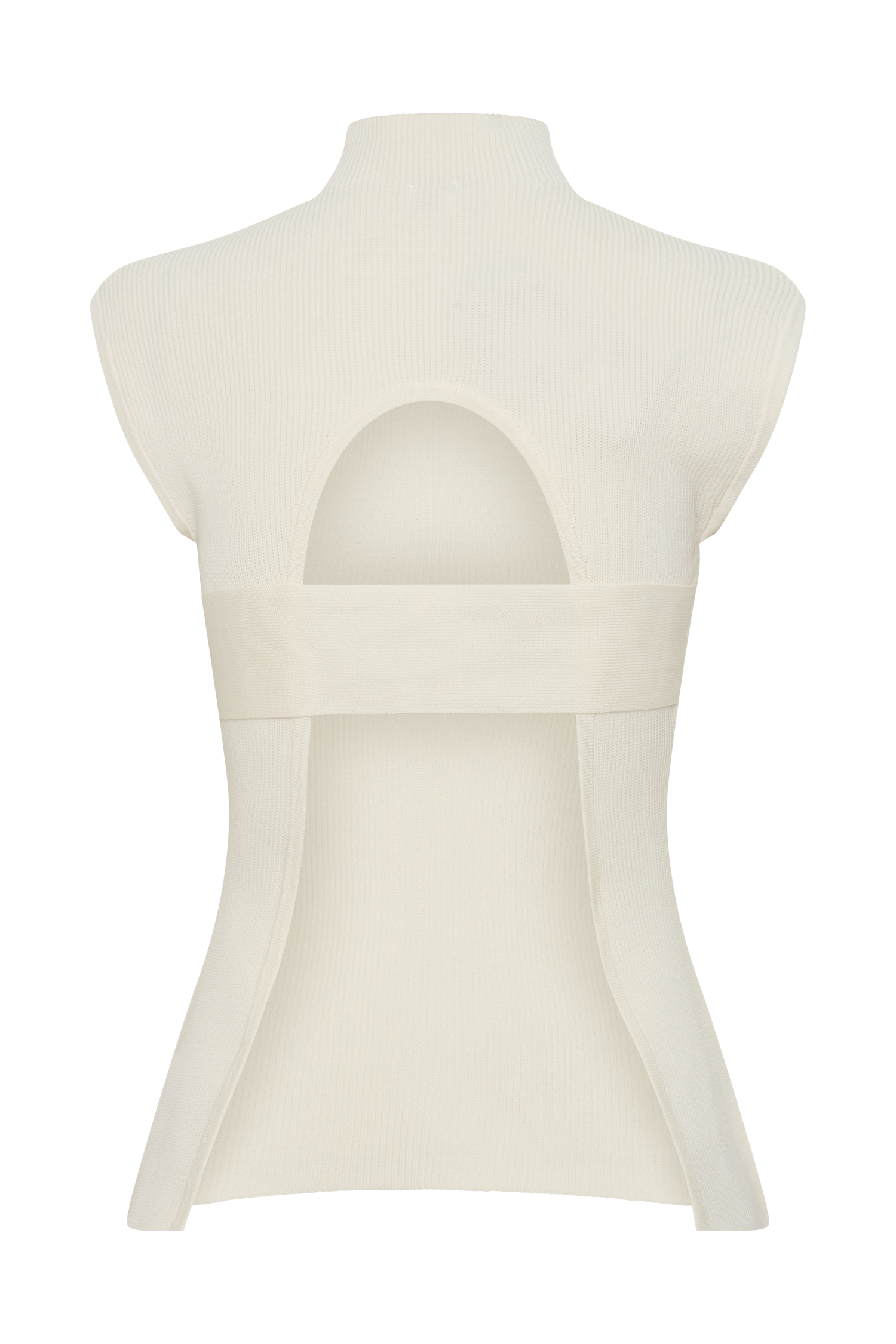 Ivory Knit Open Back Top