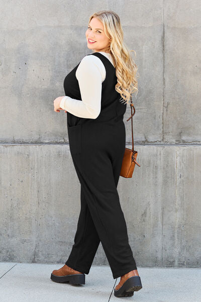 Full Size Sleeveless Straight Jumpsuit