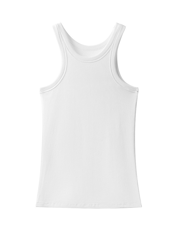 Solid Color Skinny Sleeveless Round-Neck Vest Top