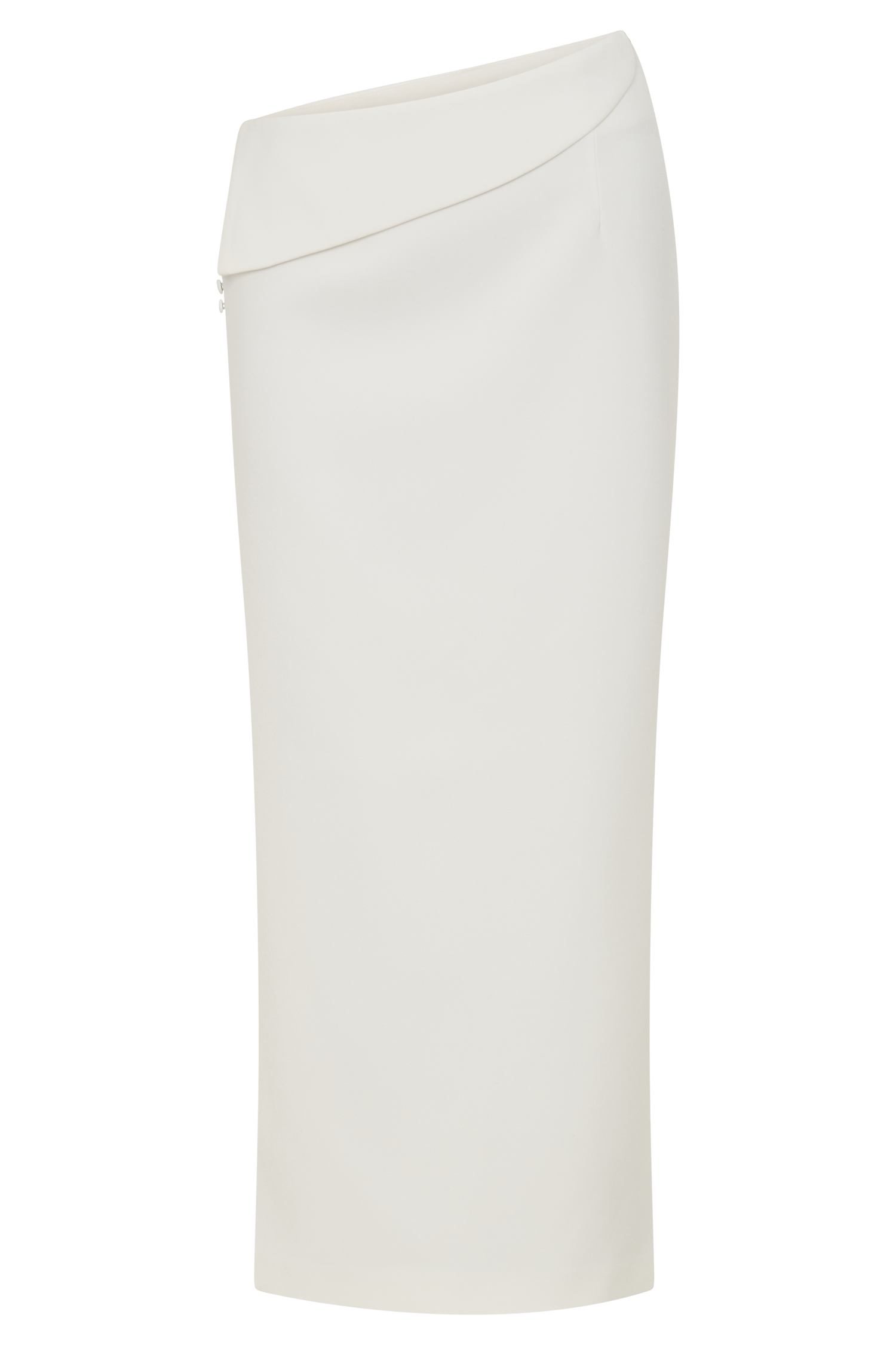 White Suiting Midi Skirt