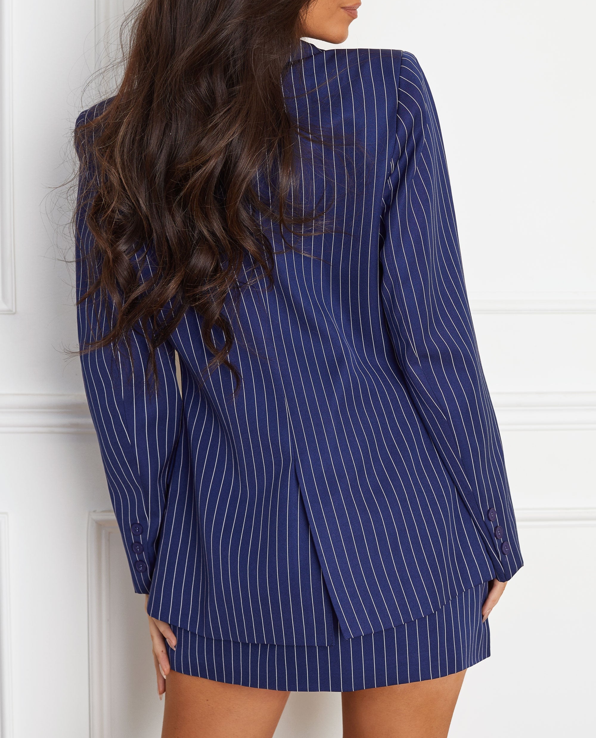 Chic Blue Stripe Blazer