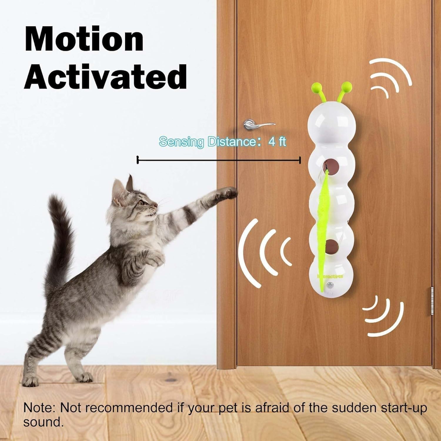 Motion Cat Toy With Worm