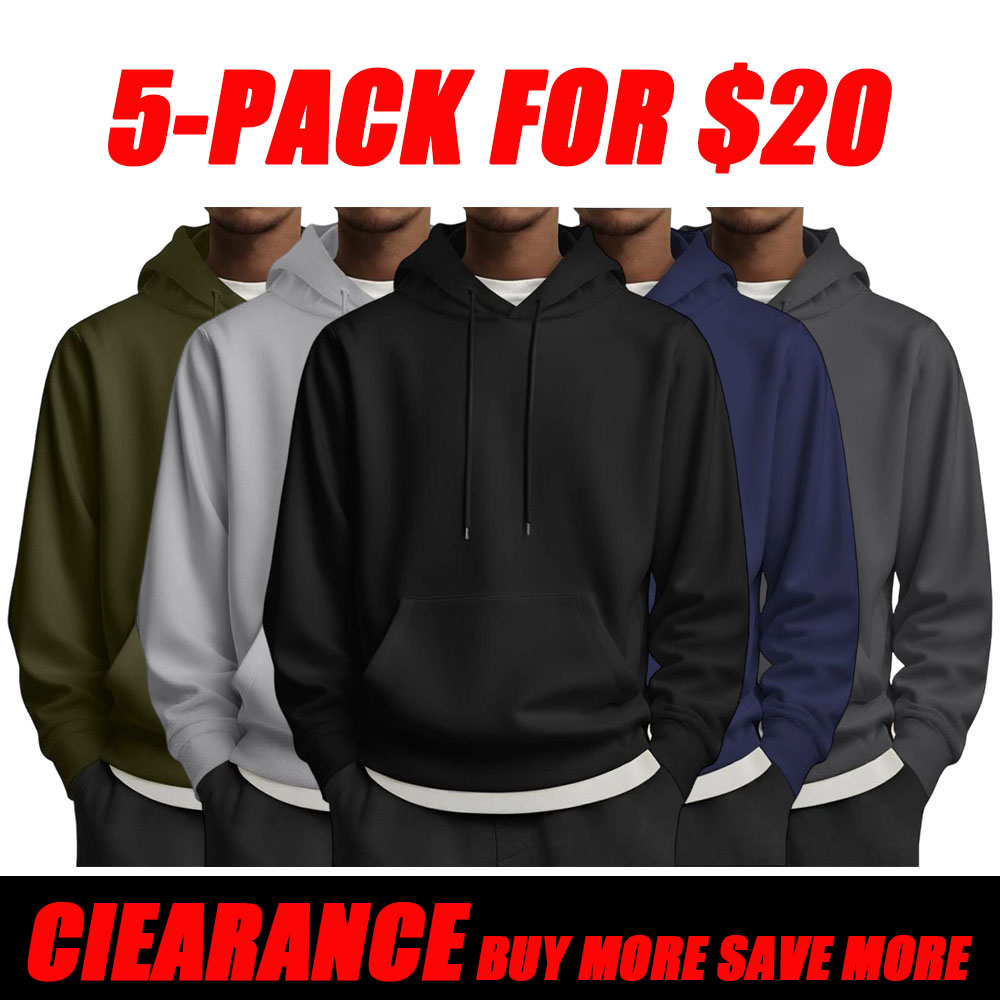 Fall Outfits Men's Medium Size Hoodie Pullover Long Sleeve Casual Fashion Sweatshirt with Drawstring & Kangaroo Pocket for Everyday Wear