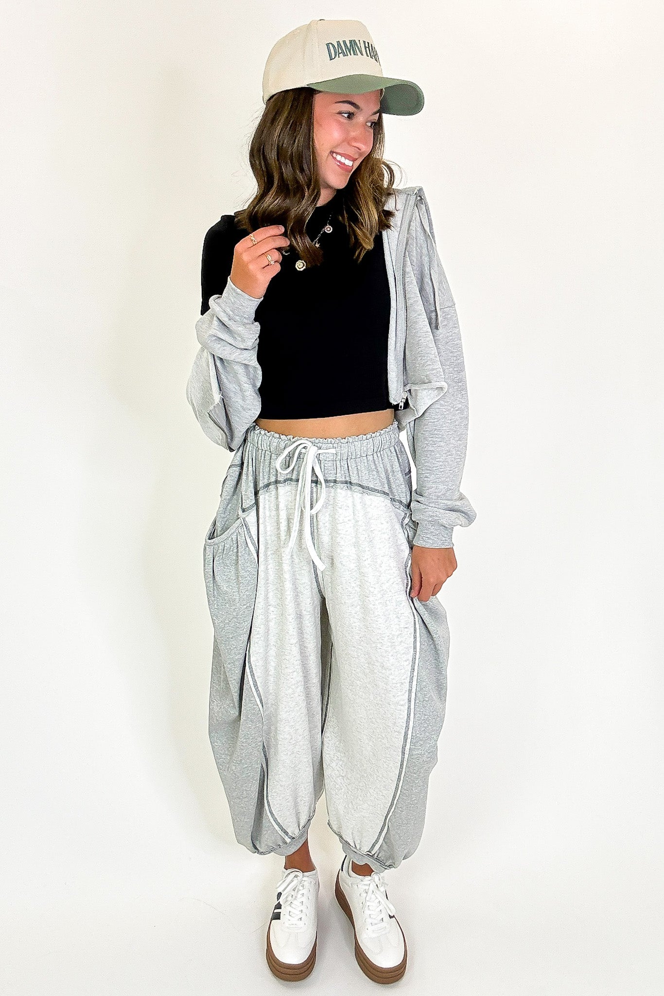 Contrast Ease Flowy Lounge Pants