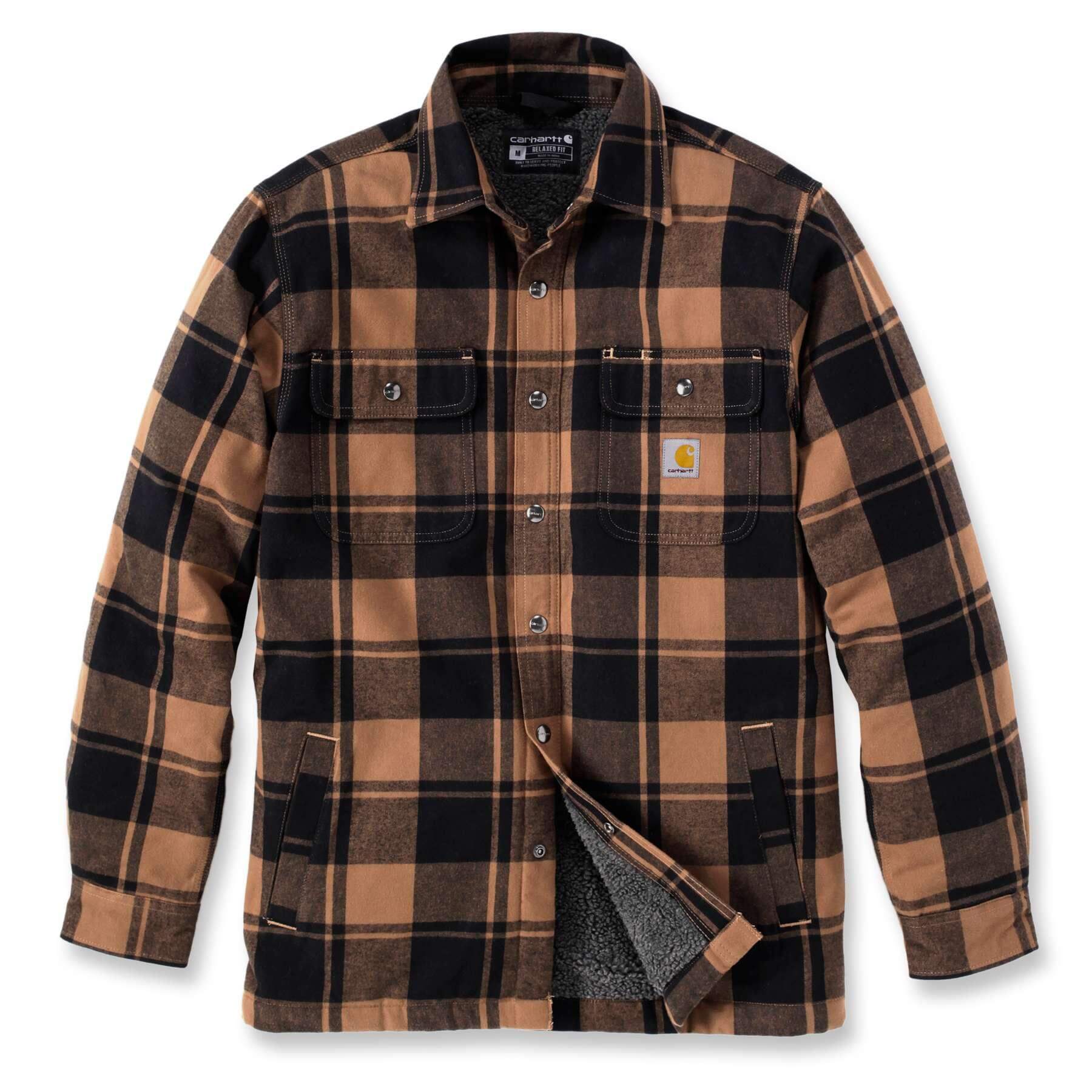 CHT Heavyweight Flannel Relaxed Fit Sherpa-Lined Shirt Jacket 105939
