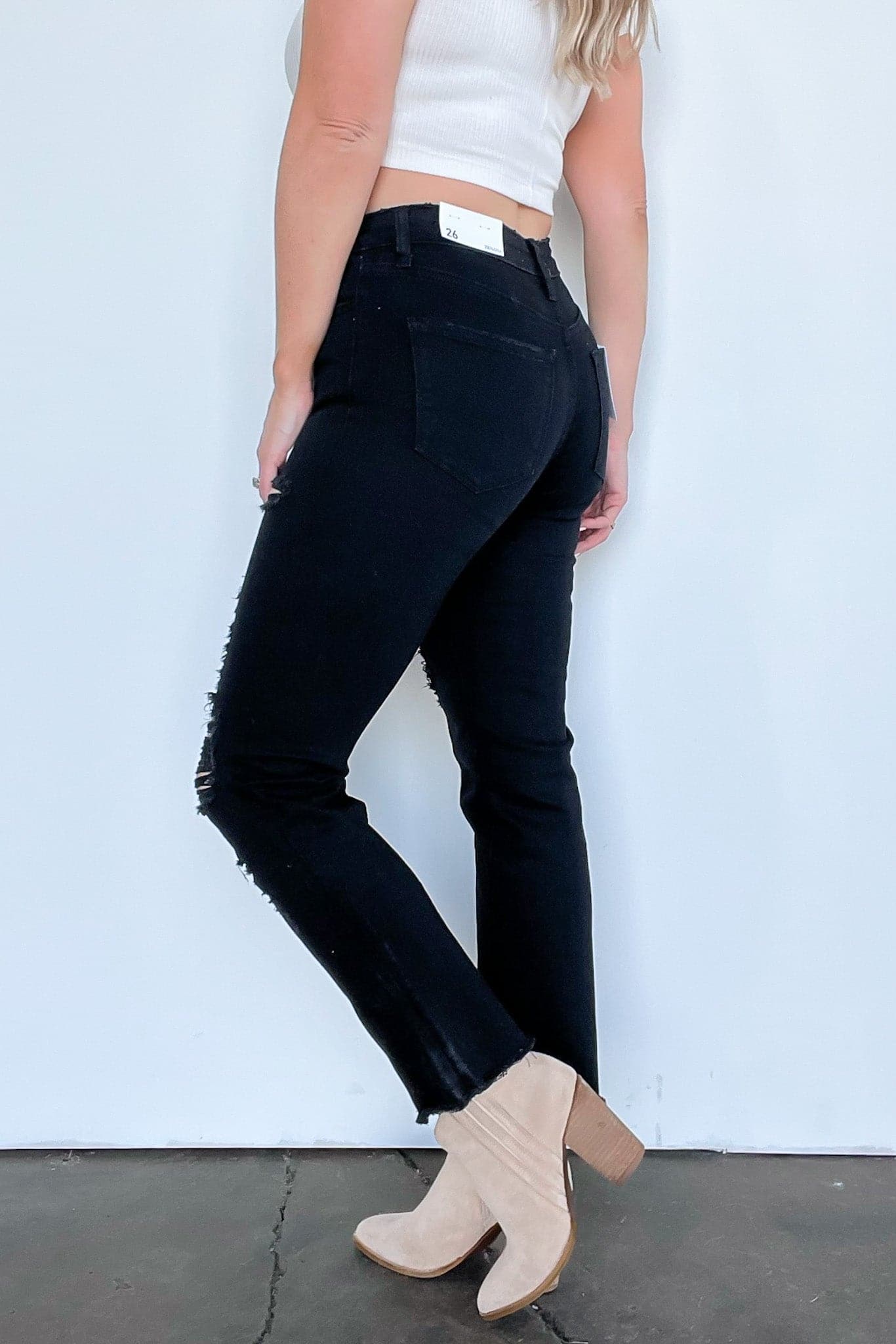 Tarah Distressed Crop Jeans