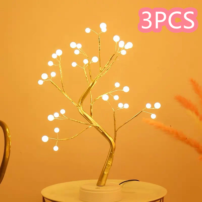Copper Wire Fairy Light Tree Lamp