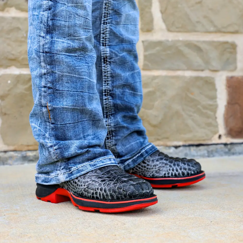 Eclipse Caiman Neck Leather Boots With 3D Lightweight Sole - Composite Toe