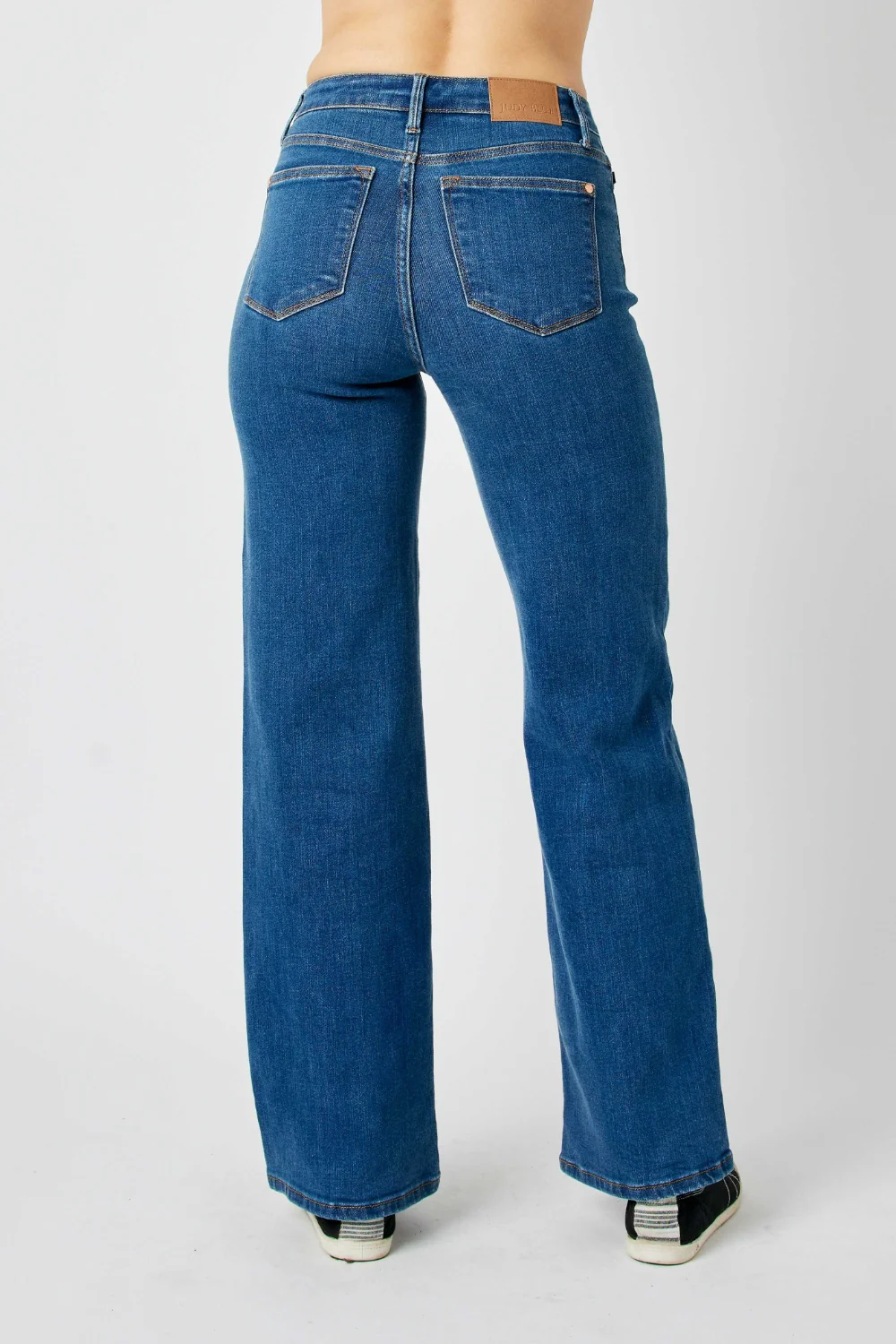 Blue Full Size High Rise Straight Jeans