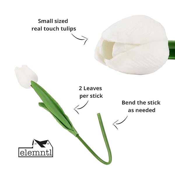 UV Resistant Lifelike Artificial Tulips Flowers
