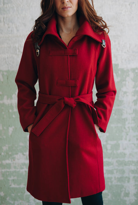 CROSSBAR RAGLAN COAT REDBIRD