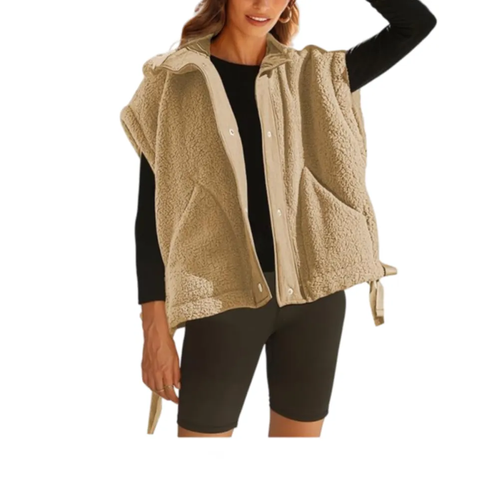 Women's Warm Fleece Button Down Vest