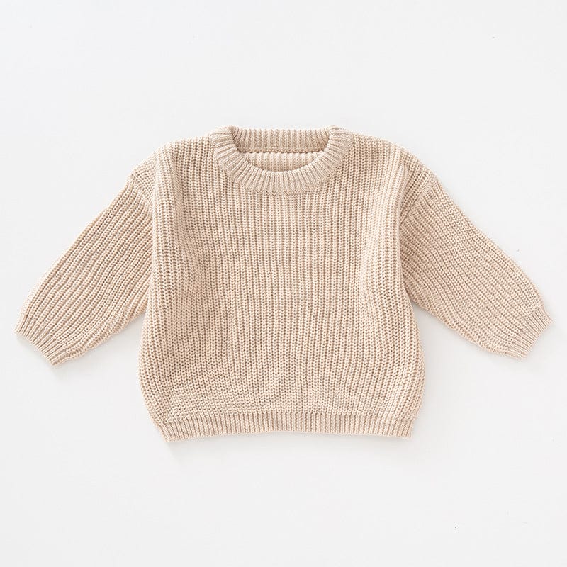 Baby Knitted Solid Color Casual Sweater