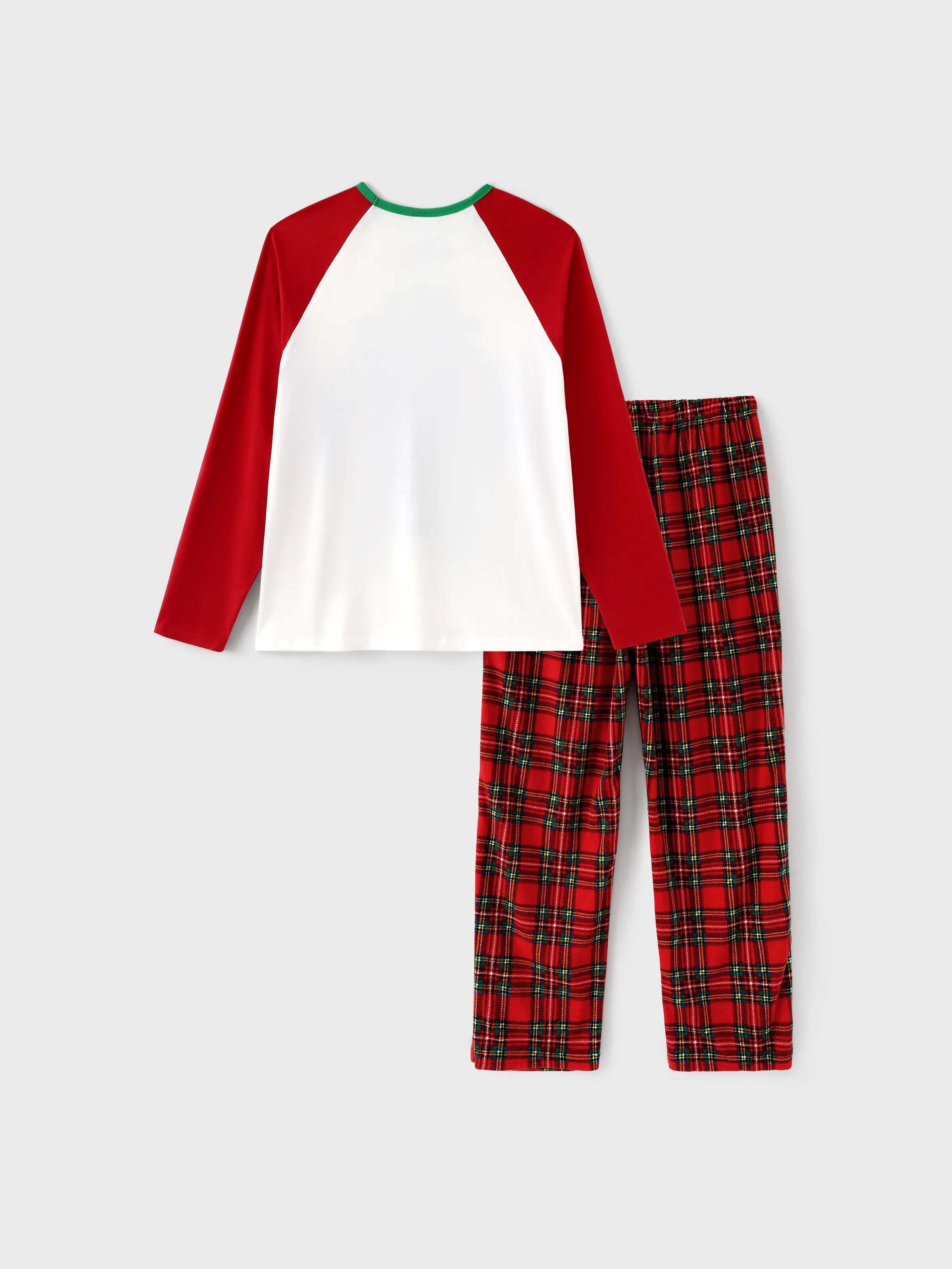 Christmas Family Matching Fleece Pajamas Set with Christmas Socks Red