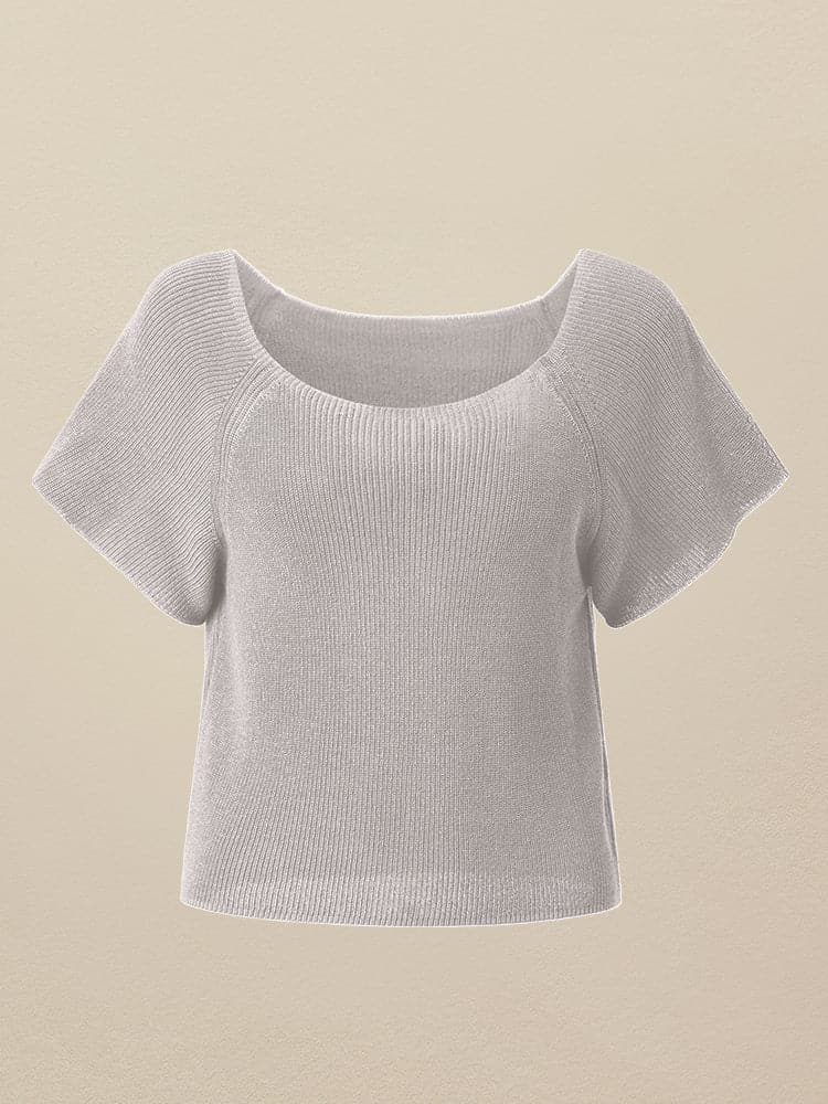Linen & Lyocell Square Neck Casual Basic Top