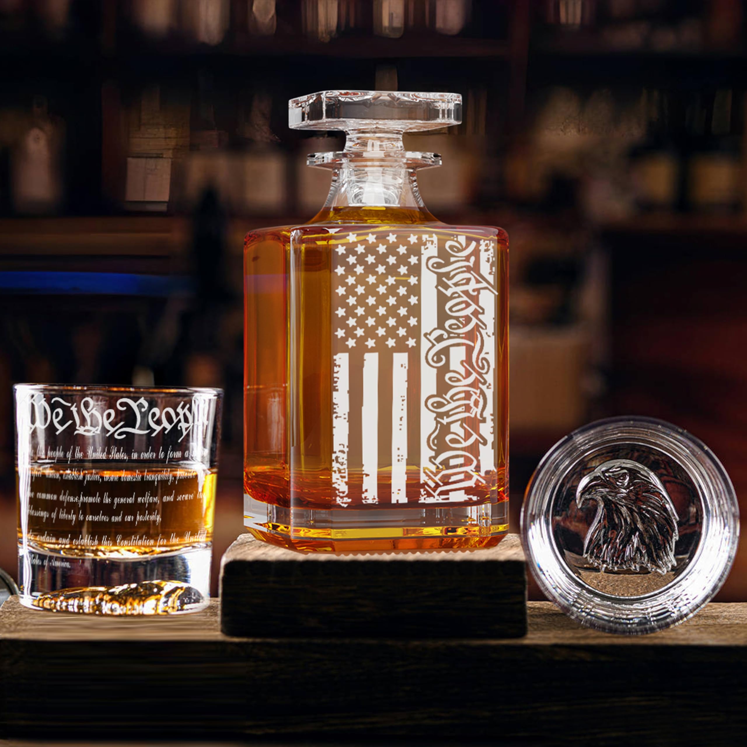 26oz American Flag Decanter