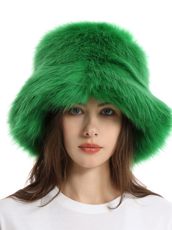 Keep Warm Solid Color Bucket Hat