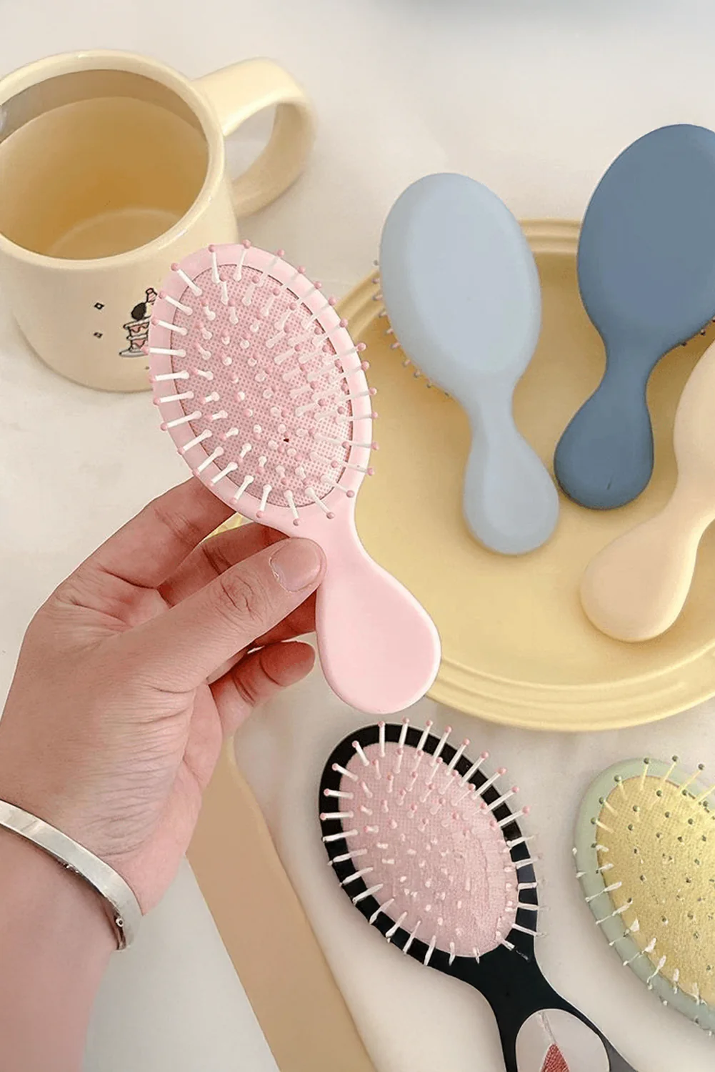 Pink Portable Mini Air Cushion Comb