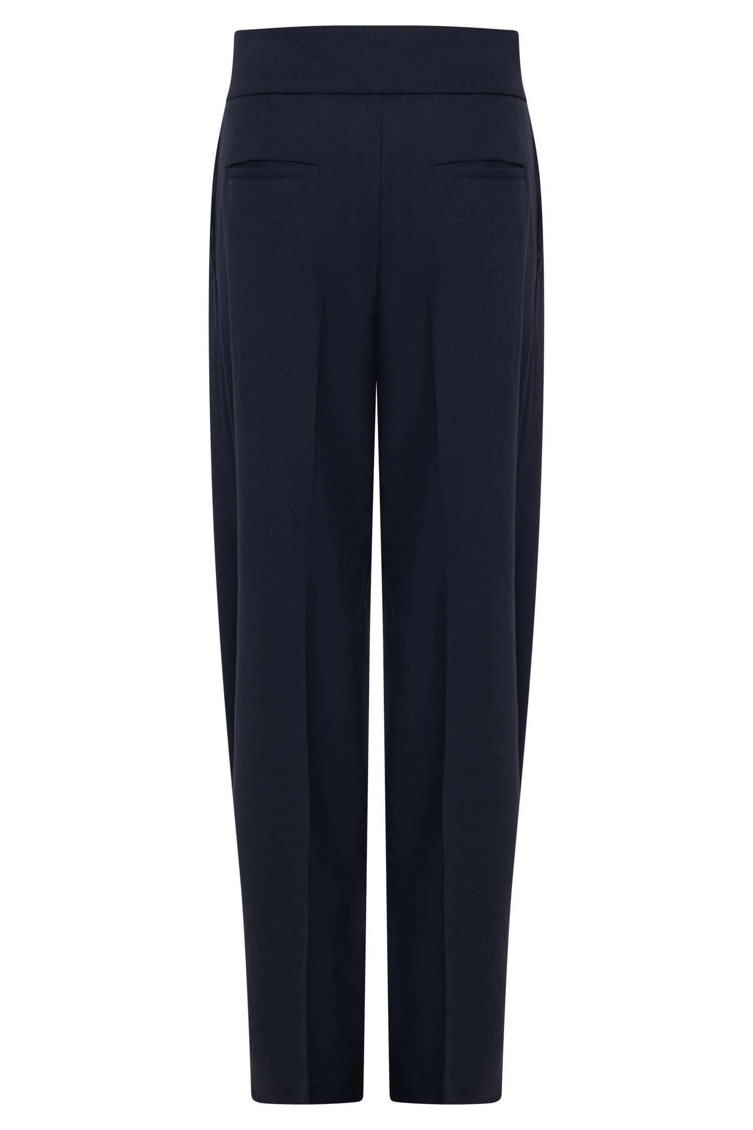 Navy Pleated High Waisted Pants