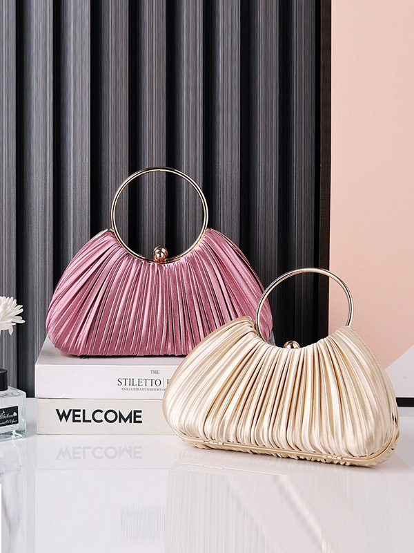 Pleated Split-Joint Handbags Bags